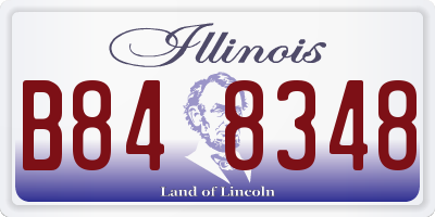 IL license plate B848348