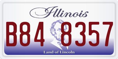 IL license plate B848357
