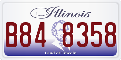 IL license plate B848358