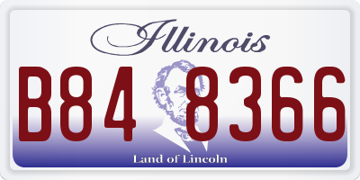 IL license plate B848366