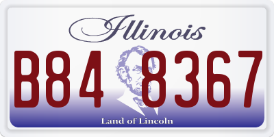 IL license plate B848367