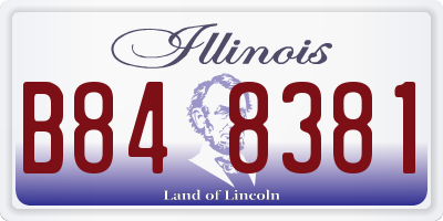 IL license plate B848381