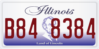 IL license plate B848384