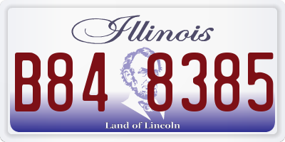 IL license plate B848385