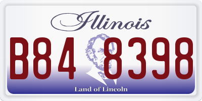 IL license plate B848398
