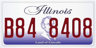 IL license plate B848408