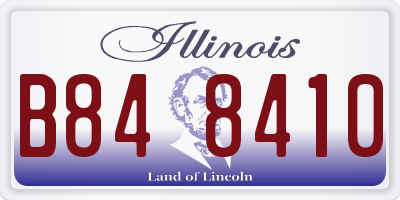 IL license plate B848410