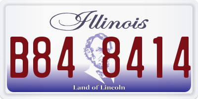 IL license plate B848414