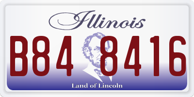 IL license plate B848416