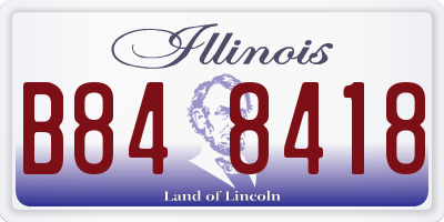 IL license plate B848418