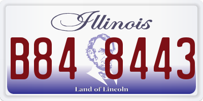 IL license plate B848443