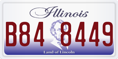 IL license plate B848449