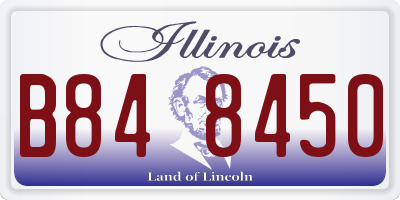 IL license plate B848450