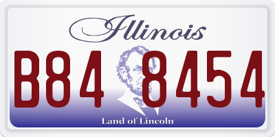 IL license plate B848454