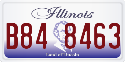 IL license plate B848463
