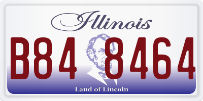 IL license plate B848464