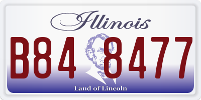 IL license plate B848477