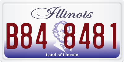 IL license plate B848481