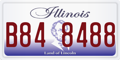 IL license plate B848488