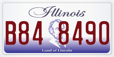 IL license plate B848490