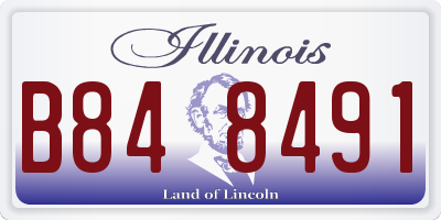 IL license plate B848491