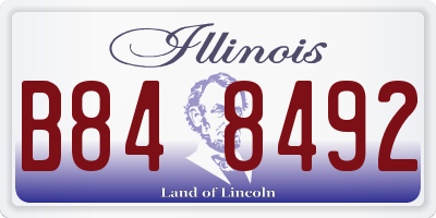 IL license plate B848492