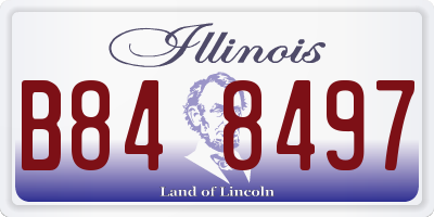 IL license plate B848497