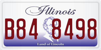 IL license plate B848498