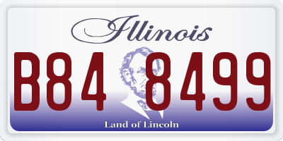 IL license plate B848499