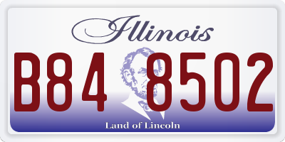 IL license plate B848502