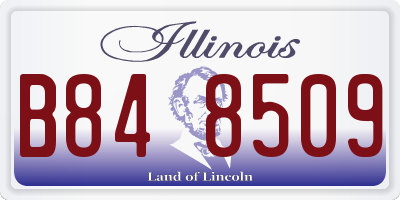 IL license plate B848509