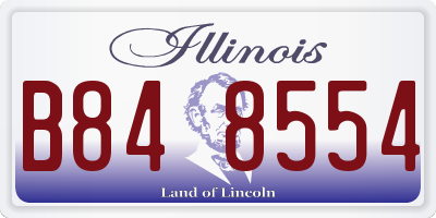 IL license plate B848554