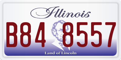 IL license plate B848557