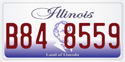IL license plate B848559