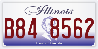IL license plate B848562