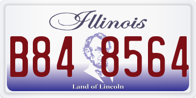 IL license plate B848564