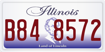 IL license plate B848572