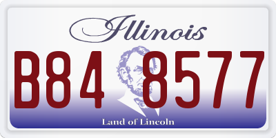 IL license plate B848577