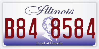IL license plate B848584