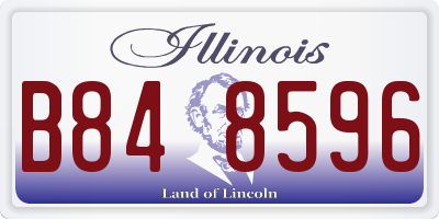 IL license plate B848596