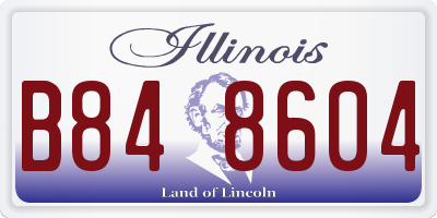 IL license plate B848604