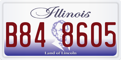 IL license plate B848605