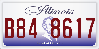 IL license plate B848617