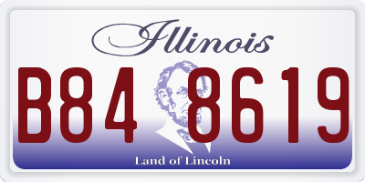IL license plate B848619