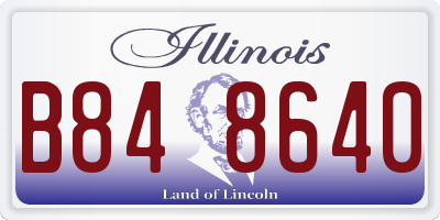 IL license plate B848640