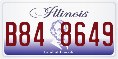 IL license plate B848649