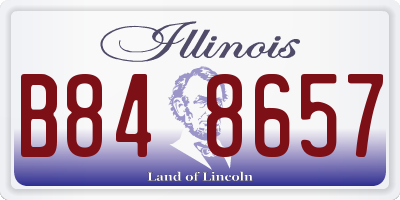 IL license plate B848657