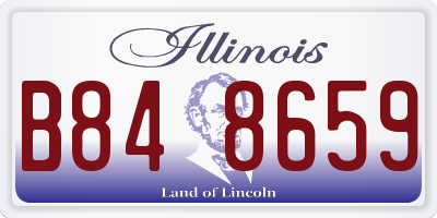 IL license plate B848659