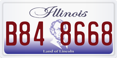 IL license plate B848668