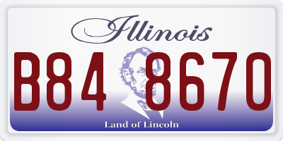 IL license plate B848670